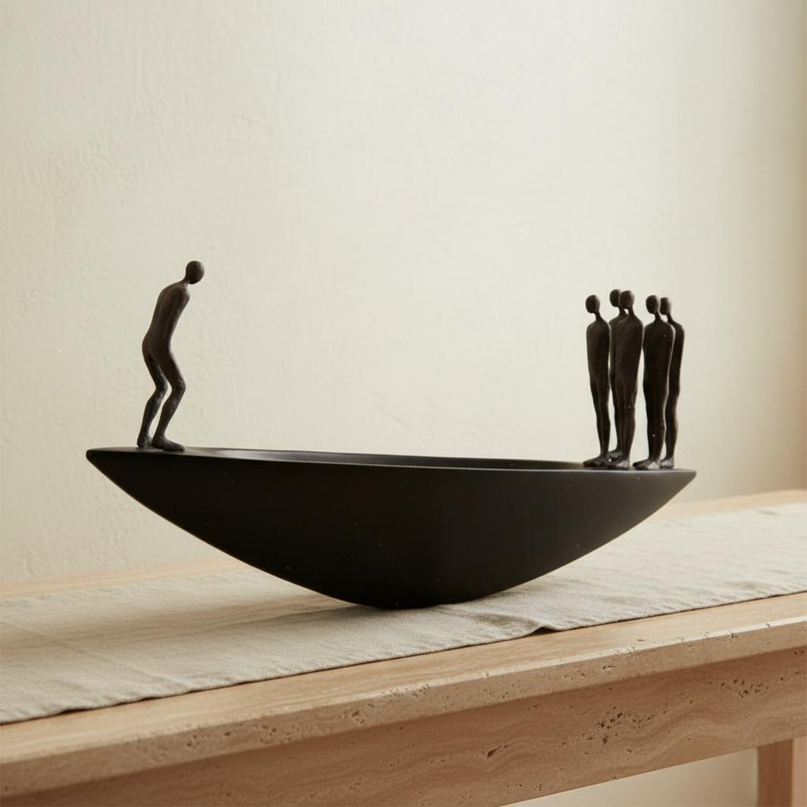 Luxury Lifestyle Items - Modern hars zeilboot standbeeld artistiek Wabi-sabi