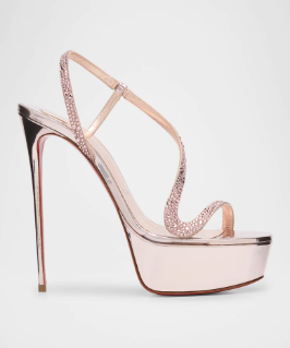 Metallic leren platform stilet - Luxury Lifestyle Shoes recensie en prijs
